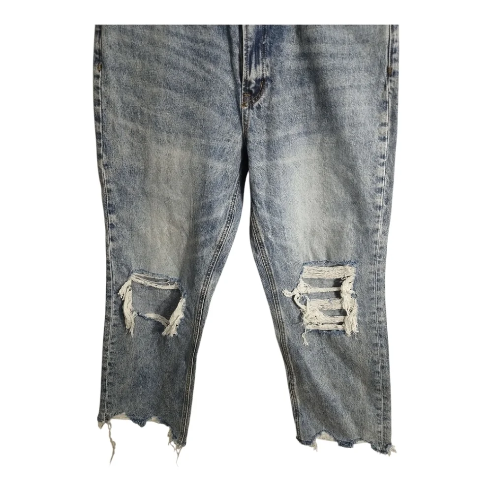 Vervet Blue Melody 90's Vintage High Rise Relaxed Non Stretch Crop Boho Jean 30 - Picture 5 of 10